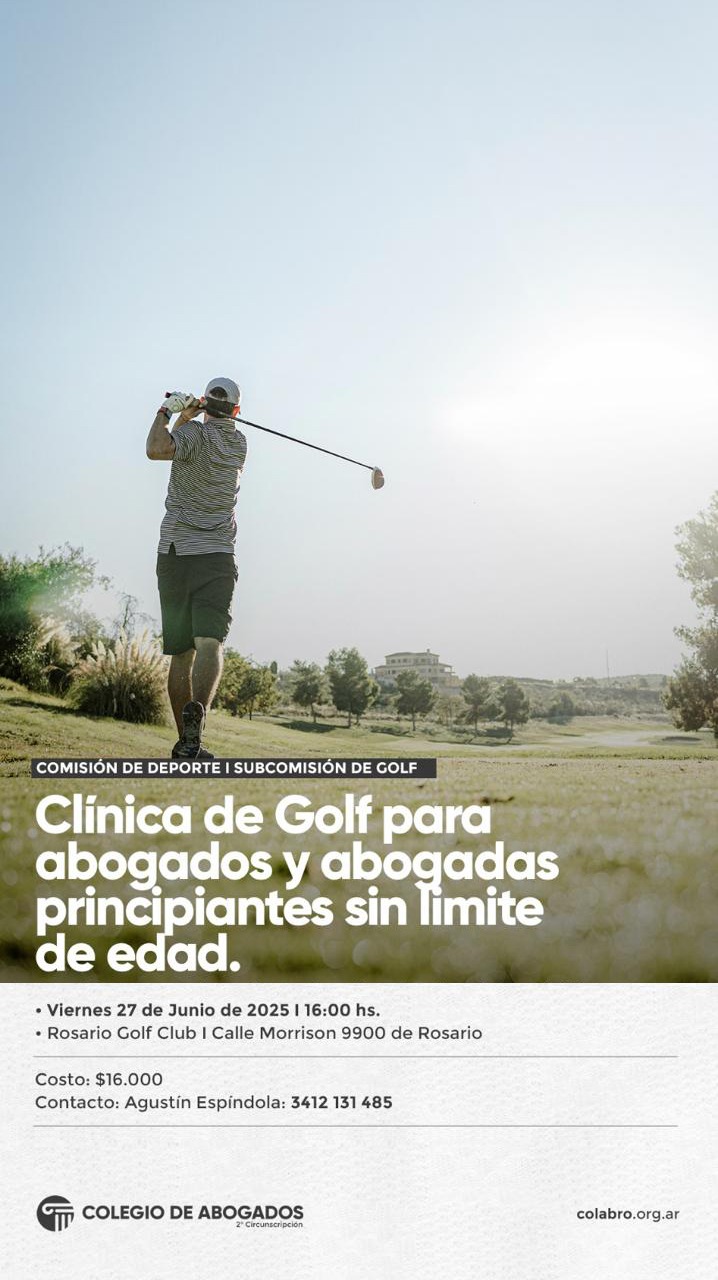 Clínica de Golf para abogados y abogadas principiantes sin limite edad - 27/06/2025